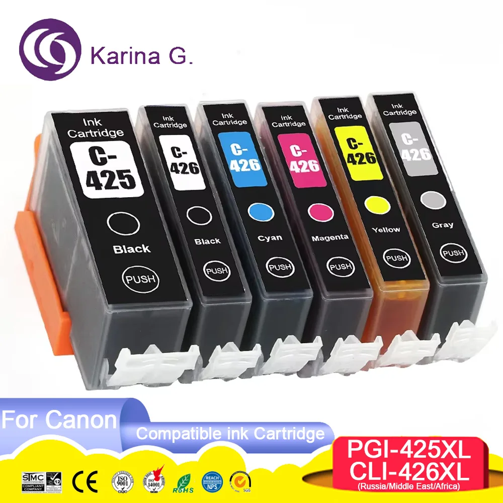 Compatible for  PGI425 CLI426 PGI-425 PGI 425 ink cartridge for  PIXMA MG6140/MG
