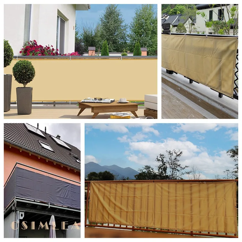 5 Colors Privacy Screen 220GSM Heavy Duty Fencing Mesh Balcony Terrace Privacy Screen Fence Cover for Wall Garden Yard Backyard