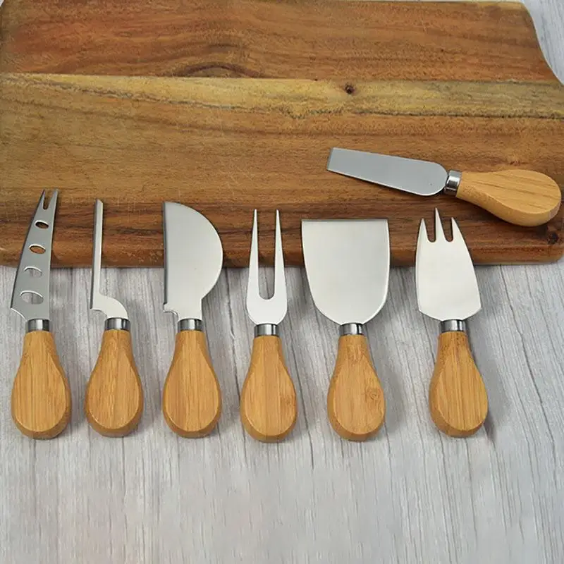 Cheese Knives Bulk Knife with Acacia Wooden Handle Butter for Butter Grater Raclette Cheese Board Kitchen Storage Tools