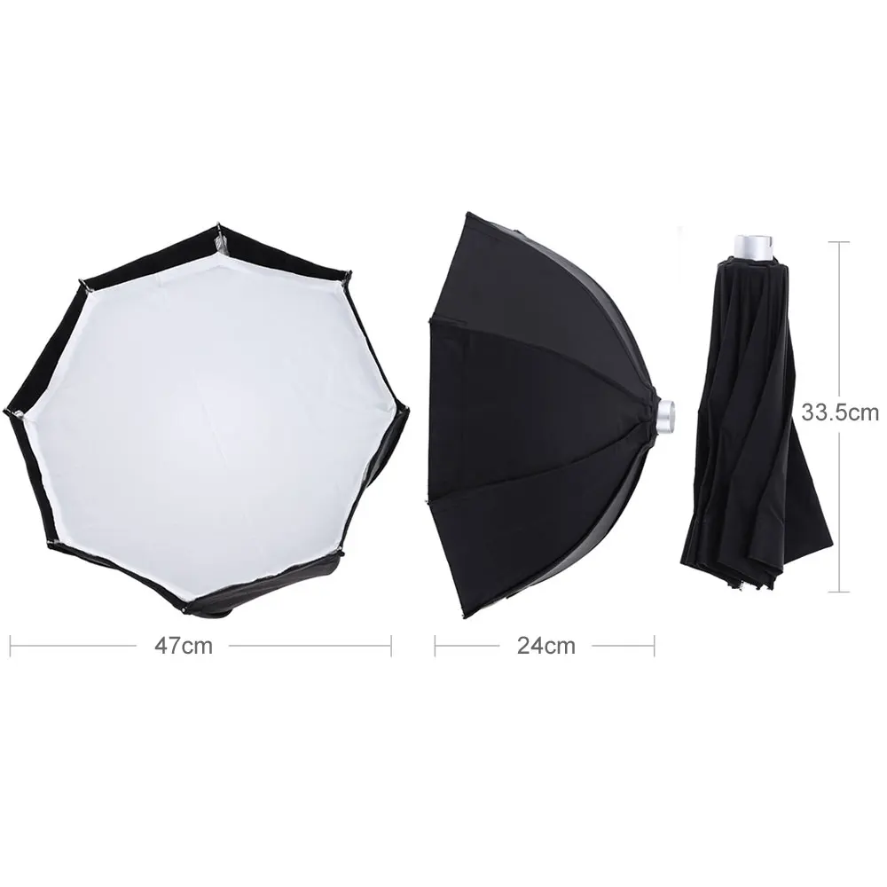 Photography Softbox Bowens Mount Softbox Portable Softbox Photography Lighting Kit Godox AD-S7 Multifunctional Soft Box Octagonal Honeycomb Grid Umbrella Softbox for WITSTRO Flash Speedlite AD180 AD360 AD200