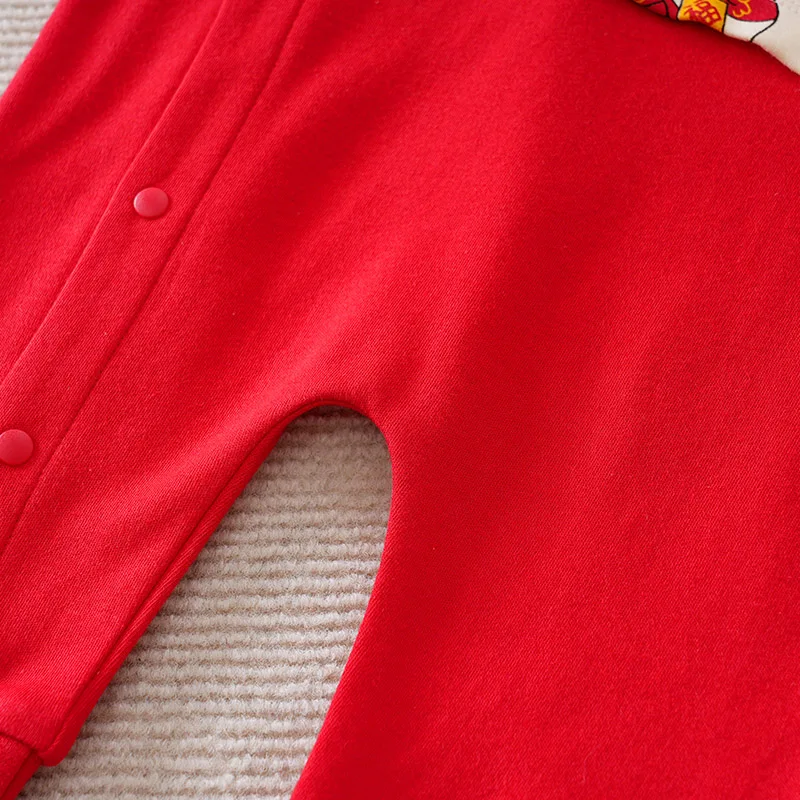 Newborn Clothes With Chinese Style Cute Zodiac Snake Cotton Soft 0-18 Boys And Girls Spring AndAutumn Long Sleeved Baby Jumpsuit 6