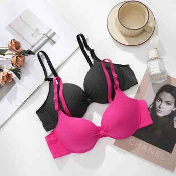 Sexy Bras Push Up Seamless Underwear Women Solid Color Wireless Lingerie Female One-pieces Gather Brassiere 1