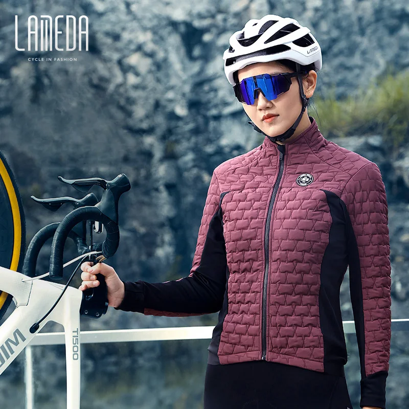 

LAMEDA winter cold proof warm cycling jacket cotton jacket women's blouse long sleeved coat mountain road cycling clothes