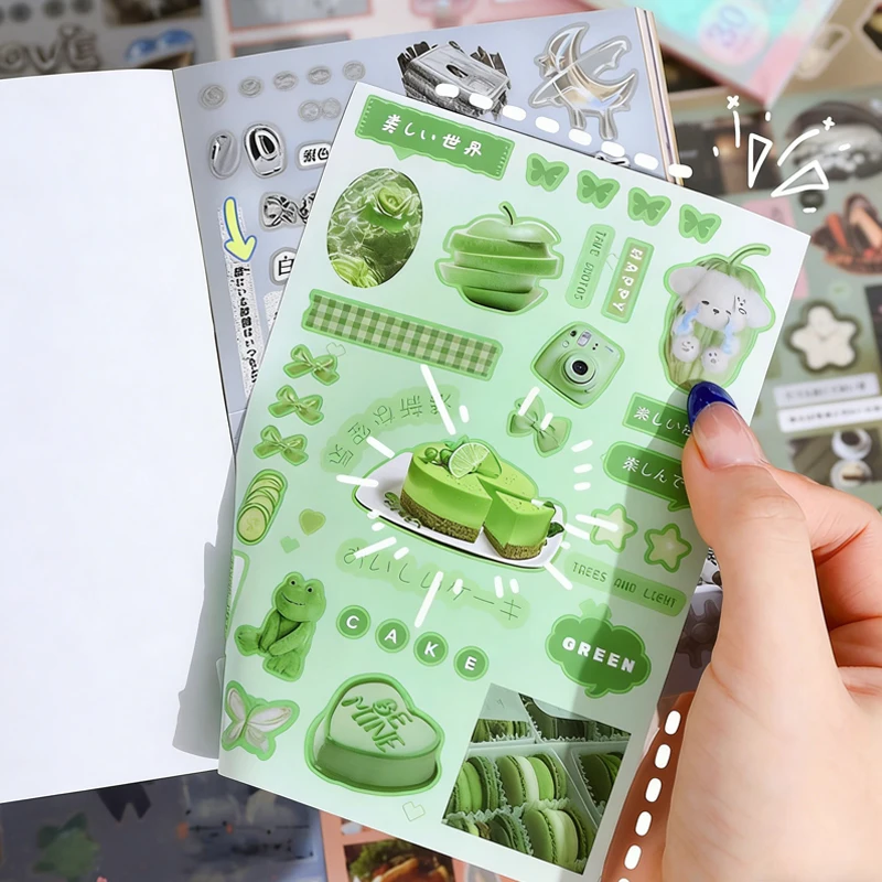 미스터페이퍼 30매/권 일본 전통 스타일 다이컷 스티커북 인스 감성 저널 & 탑로더 DIY 폰케이스 스크랩북 데코레이션