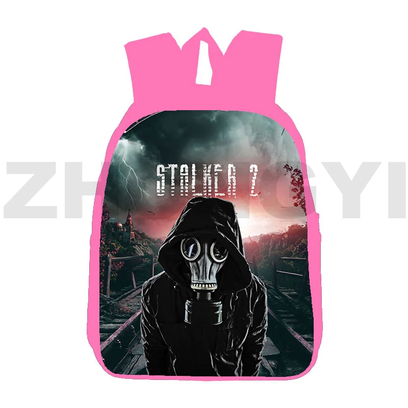 

S.T.A.L.K.E.R. 2 Backpacks for School Teenagers Girls 3D Game Anime Pink Stalker 2 Heart of Gun Bag 12/16 Inch Cartoon Backpack