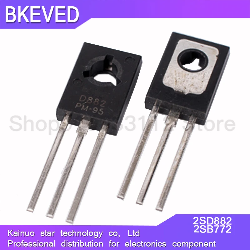 2SD882 2SB772 TO-126 IC 20PCS (10PCS D882 + 10PCS B772) bjt transistor transistors kit
