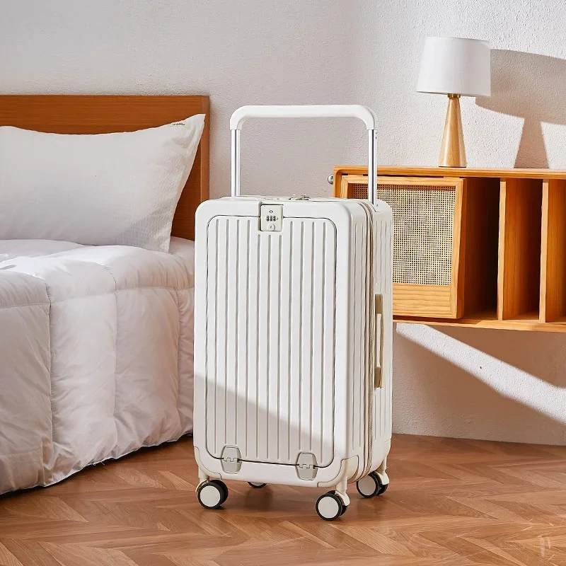 Fashion Luggage20Inch Password Boarding Bag New Dopamine Color Matching Internet Celebrity Suitcase Front Open Cover Trolley Cas