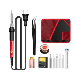 ANENG – fer à souder électrique à température réglable, outil de soudage professionnel en céramique, alliage 12 pièces 220V 
