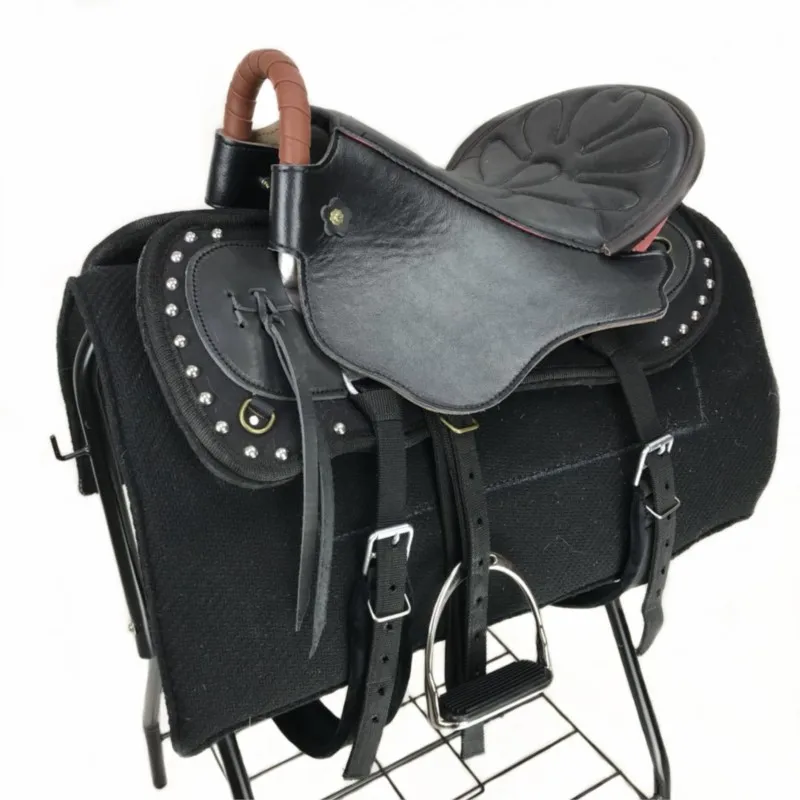 말 안장 New Tourists Saddle Leather Short Fine Equestrian Riding Horse Riding Saddle