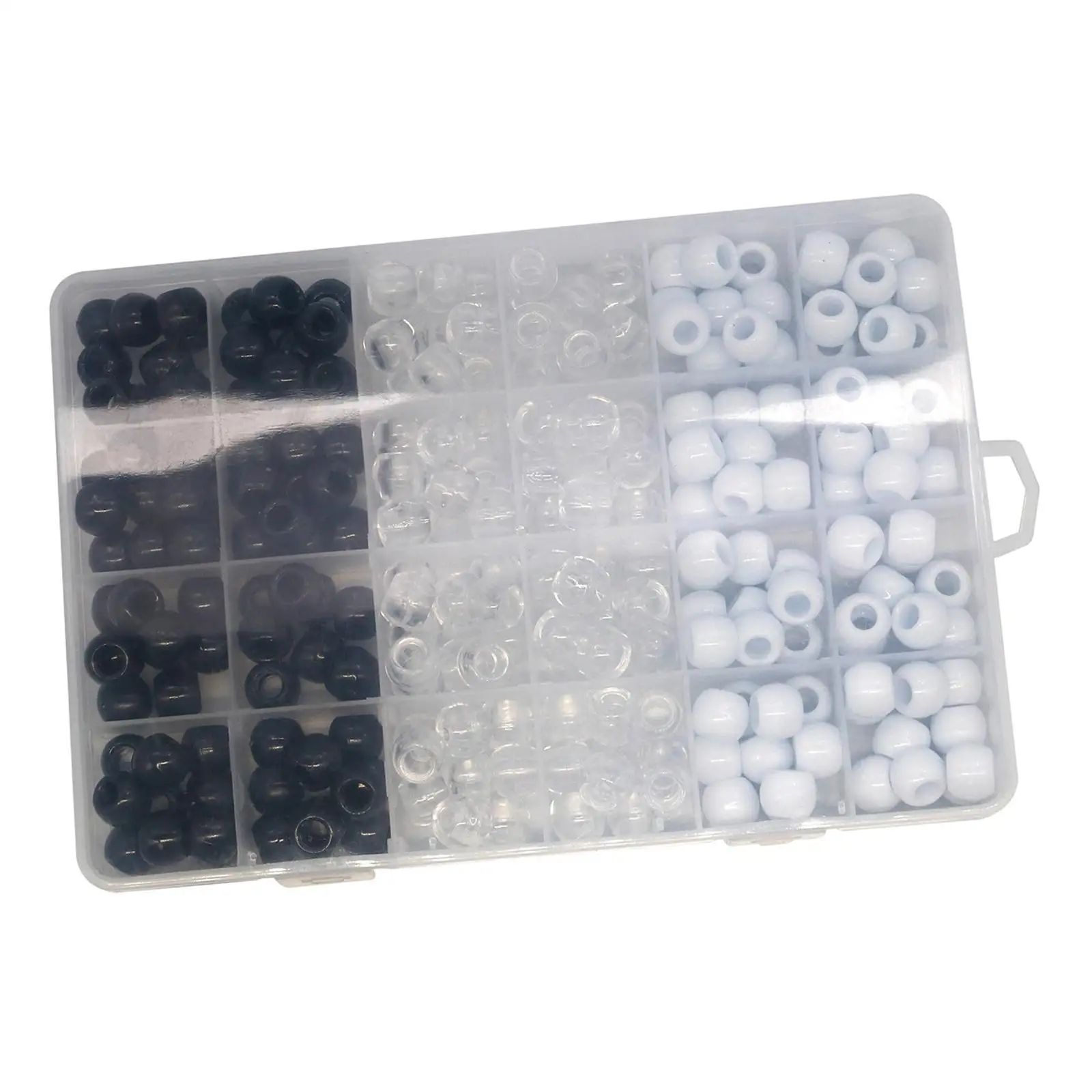  Beads, 240Pcs/Box Hair Beads 5mm Large Hole Braiding Beads