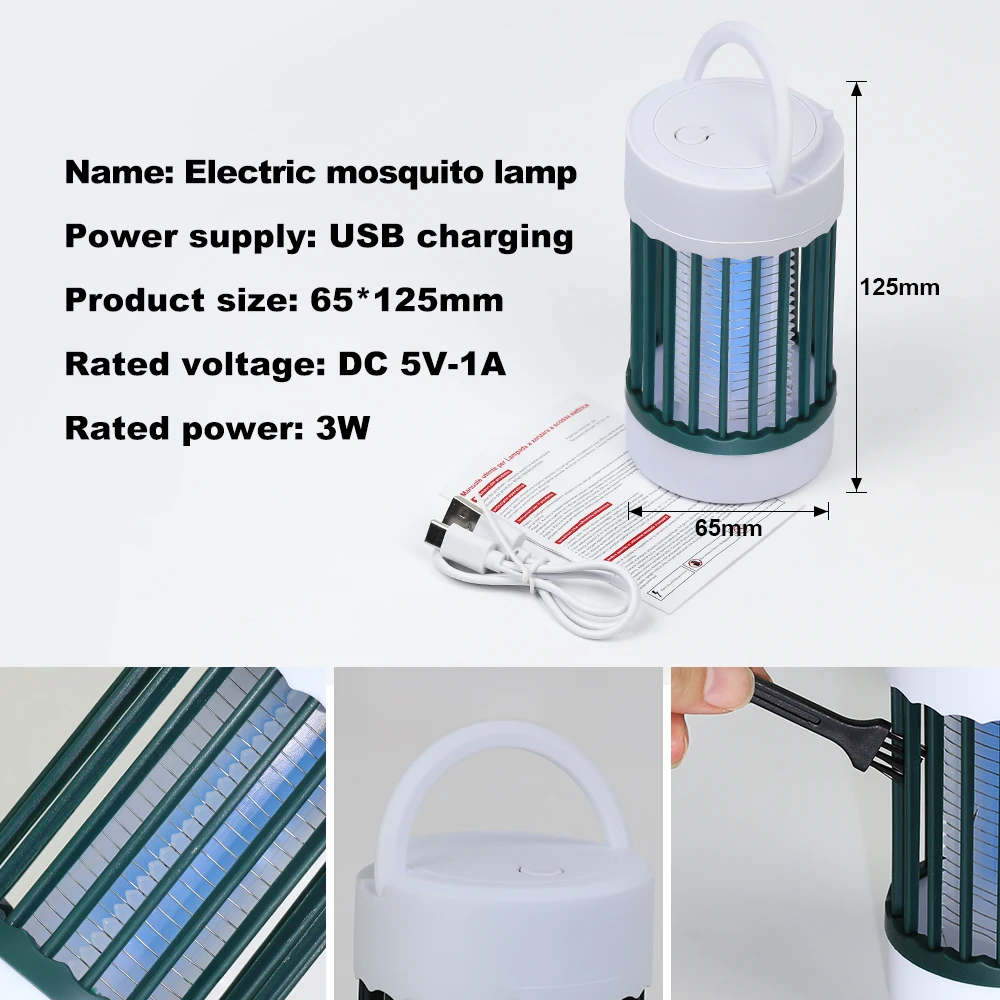 Mosquito killer lamp, mosquito lamp, insects repeller Kills Electric Mosquitoes DC 5V UV Lamp Portable USB Rechargeable Bug Zapper Insect Trap Anti Mosquito Lamp for Outdoor Camping