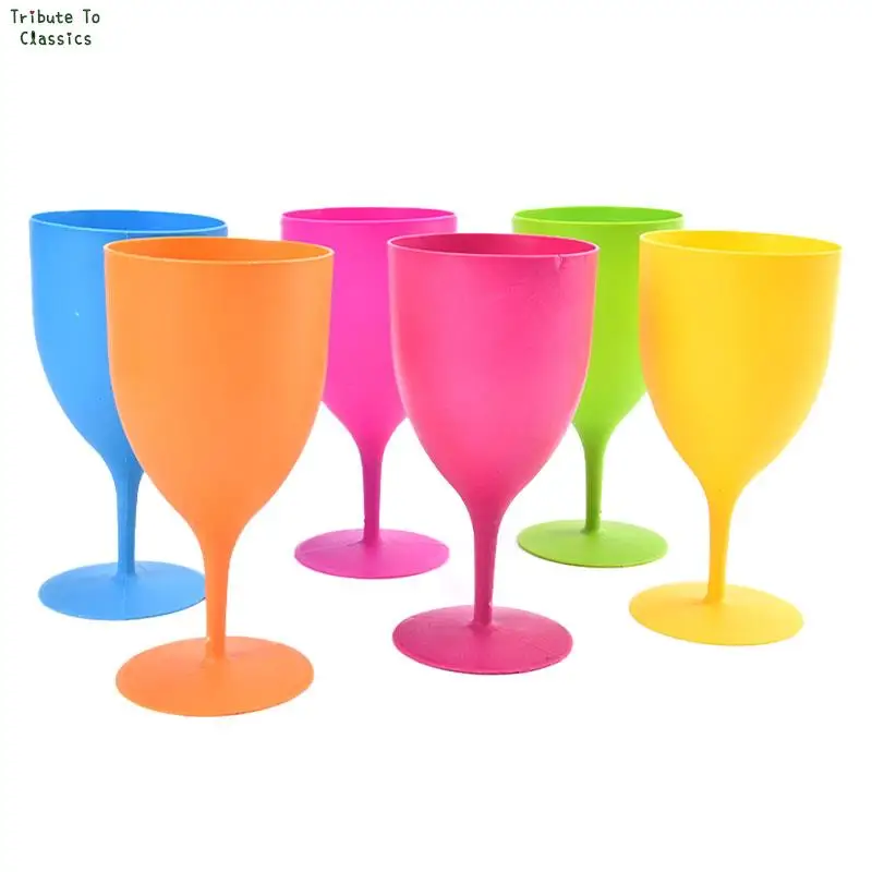 6pcs/set Frosted Plastic Wine Glasses for Bar Party wine glass