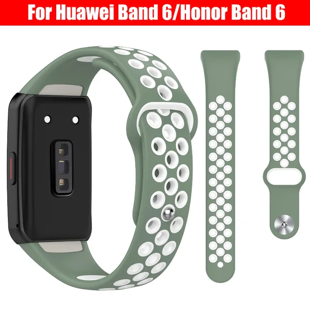 Soft Silicone Sport Band Strap for Huawei Band 6 Smart Wristband Bracelet Replacement Strap for Huawei Watchband 6 Honor Band 6 1