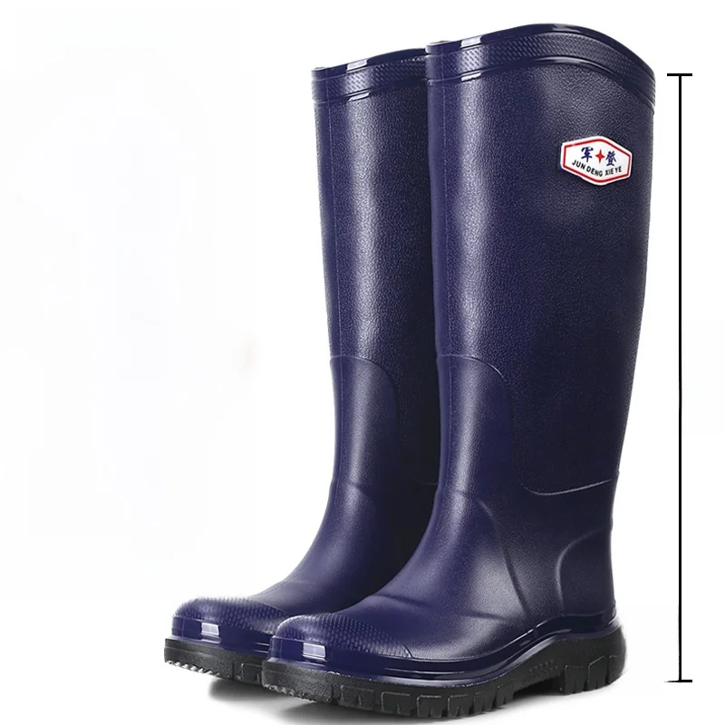 Men's Fashionable Thickened Extended Tube Rain Boots Waterproof Non-slip Outdoor
