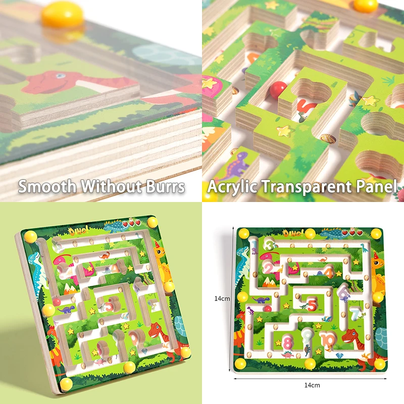 Gzolxkwin Giocattoli Bambini 2 3 4 5 Anni Labirinto Magnetici Legno Giocattoli Montessori 2 3 4 Anni Educativi Giochi Bambini Regali per Ragazzi e Ragazze 2-5 Anni