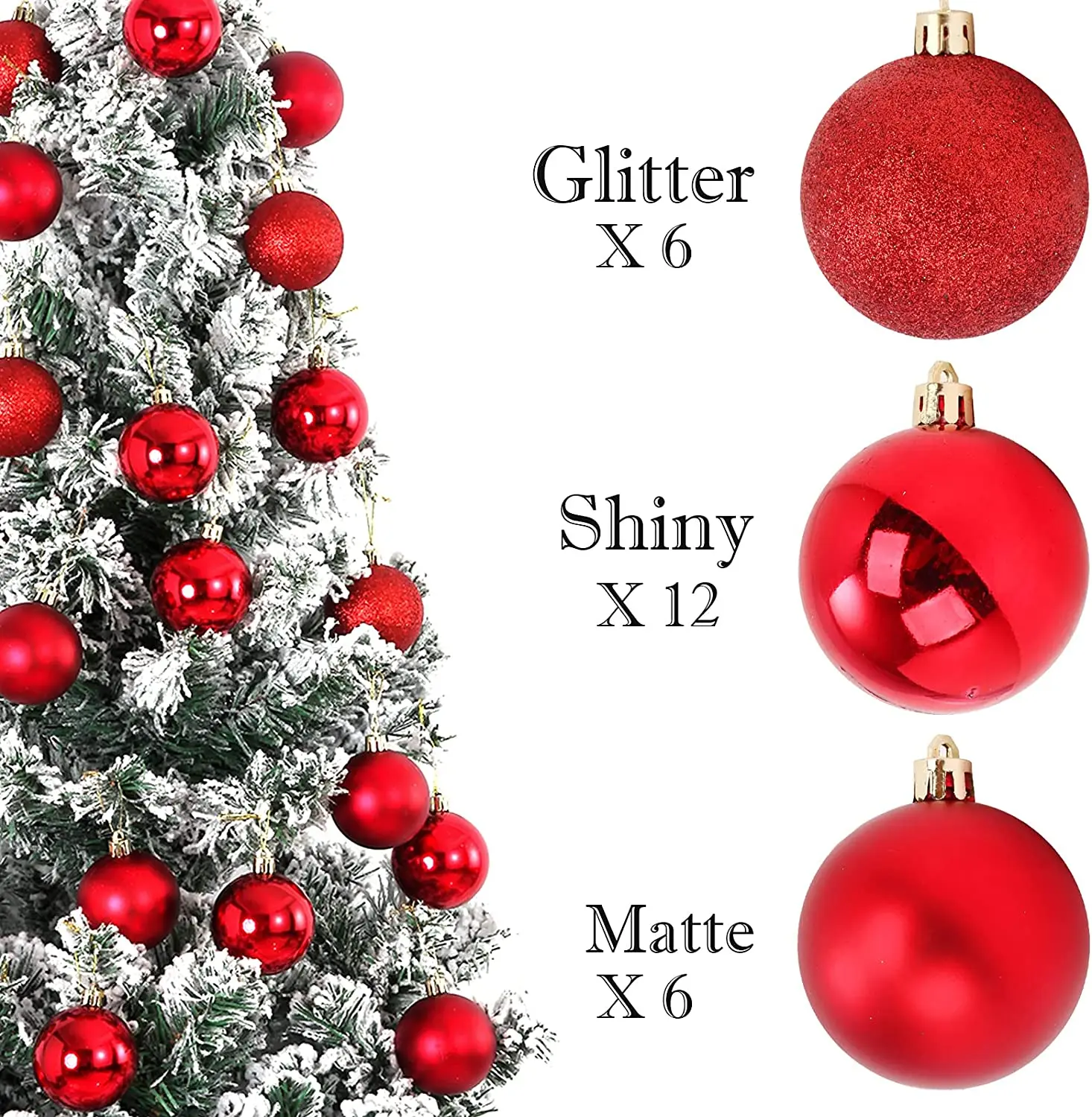 Navidad 24/36Pcs Christmas Ball Christmas Tree Ornament Hanging Pendant Home Party Decoration Christmas Decoration 2022 New Year - Image 4
