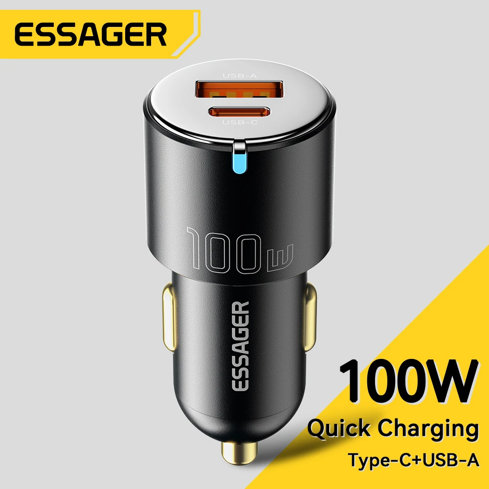 Ładowarka samochodowa Essager 100W za $7.96 / ~36zł
