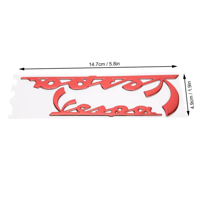 KooingTech 3D Motorrad Emblem Aufkleber - Flexibler Kunststoff Für Vespa GTS300, LX125, LX150, Sprint, Primavera