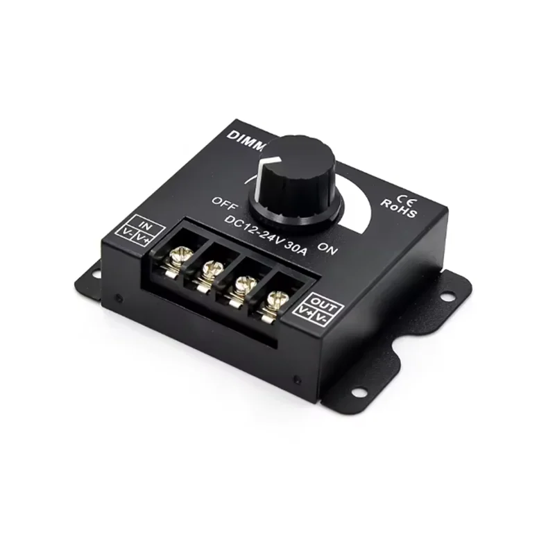 DC12-24V 30A 노브 조광기 밝기 조정 3528 5050 COB SMD LED 스..