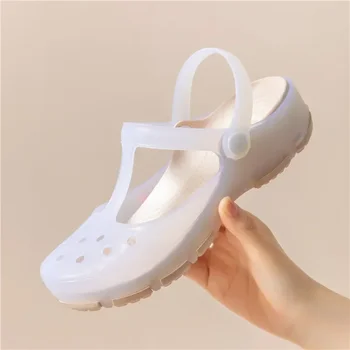 2026 Summer Hot Sale Women's Slippers Non Slip Soft Soled Jelly Daily Slip-on Clogs Casual Shoes Fashion Printing Beach Slippers 1