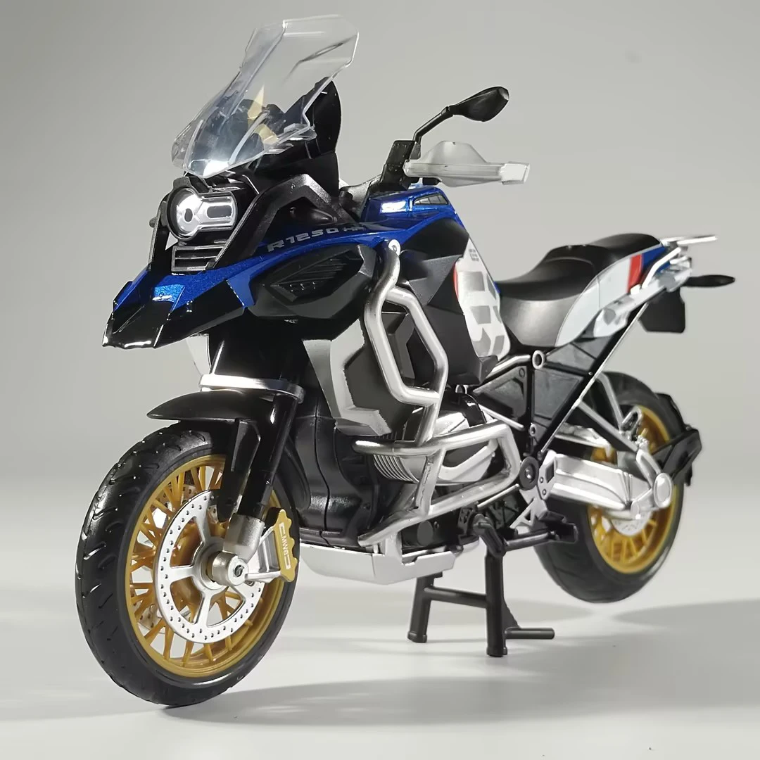 1:12 BMW R1250 GS 합금 다이캐스트 자동차 모터사이클 모델 장난감 선물 합금 모터사이클 모델 컬렉션 장식 취미 어린이용