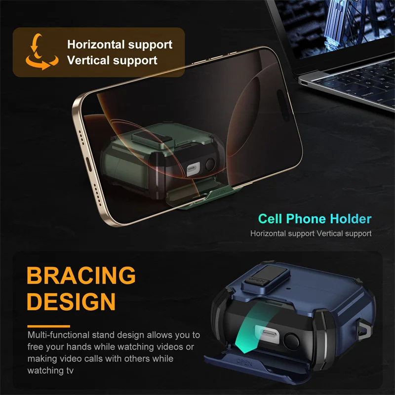 Shockproof TPU Earphone Protective Cover with Hook