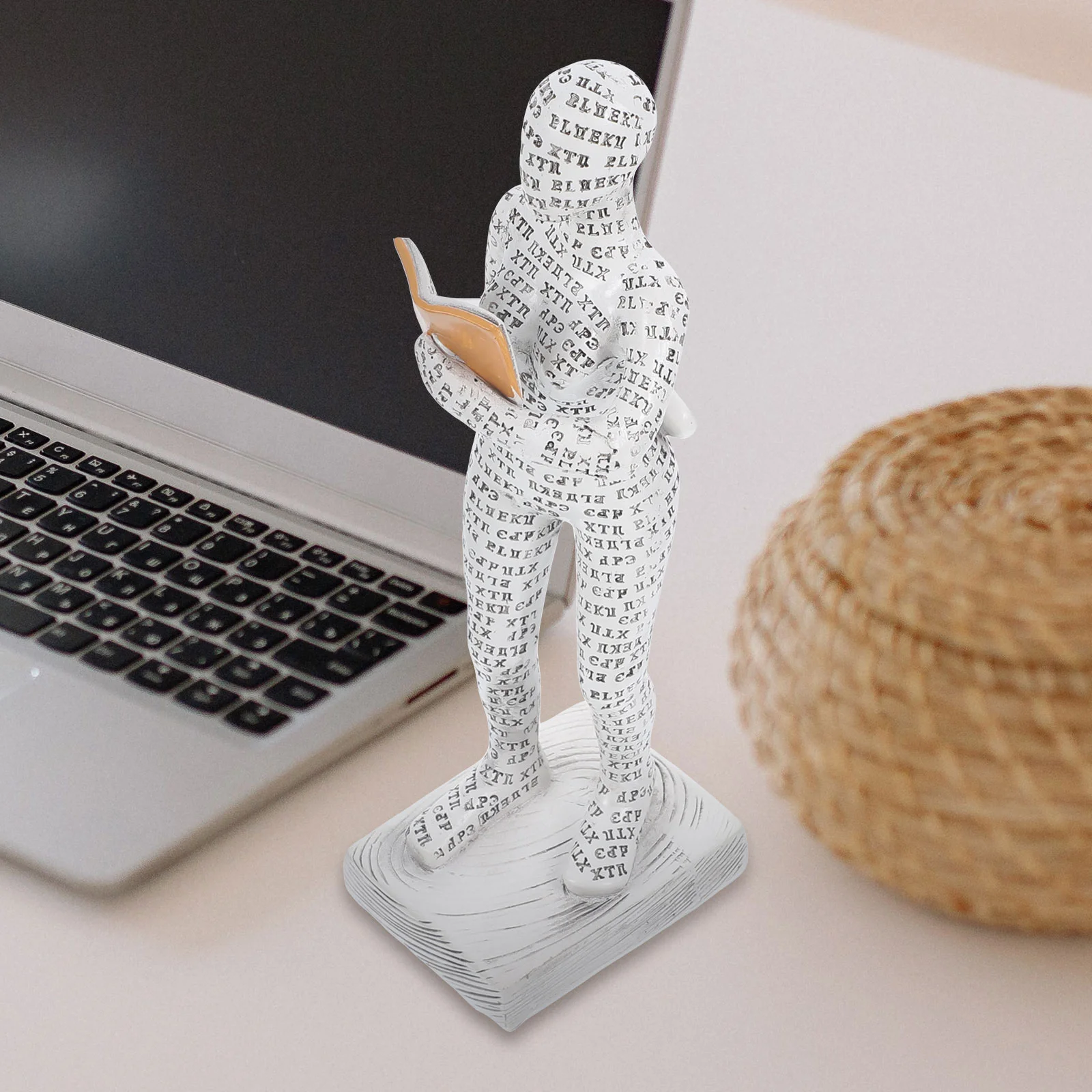 

Desktop Reading Woman Figurine Resin Sculpture Abstract Statue Home Decor Office Decor
