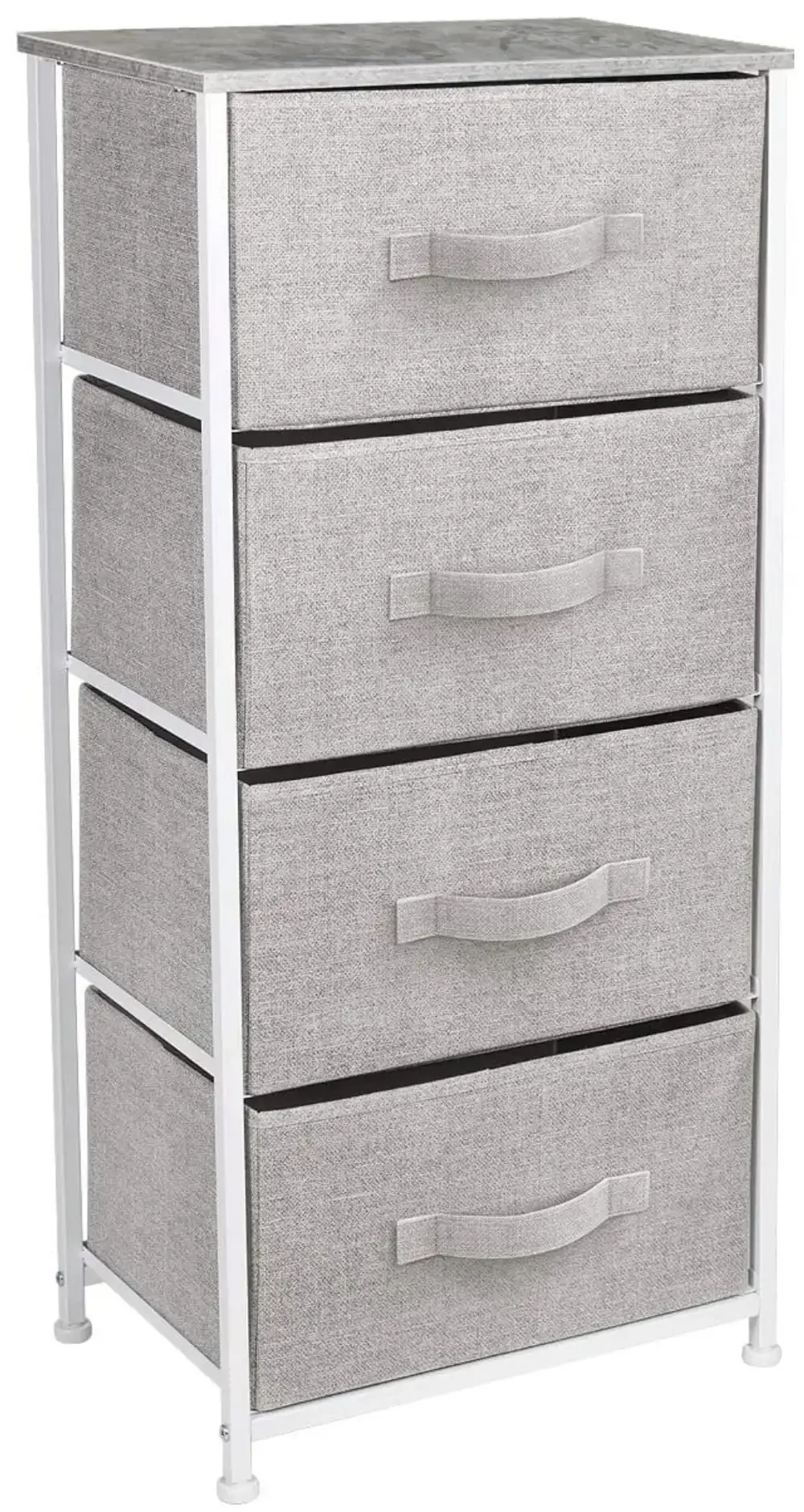 

Sorbus 4-Drawer Nightstand - Storage Tower for Home, Bedroom, Office, Dorm - Grey Fabric Bins