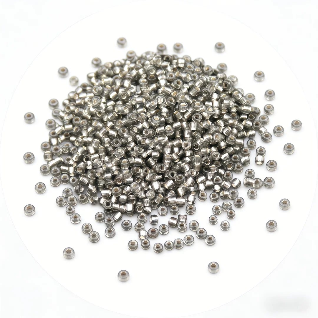 High-Quality Silver Core Glass Rice Beads for Handmade DIY Projects