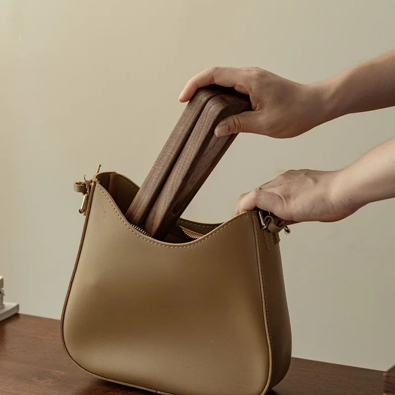 Ergonomic Wooden Laptop Stand with Adjustable Angle and Cooling Ventilation