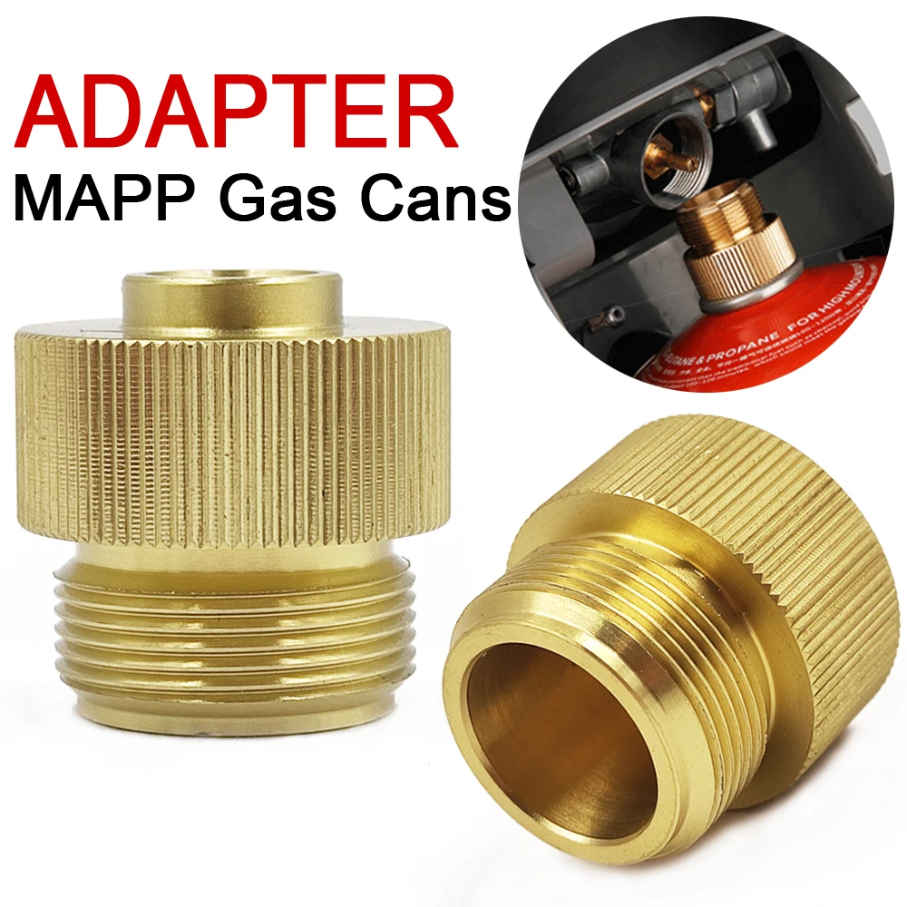 Adaptor Canister Gas Convertor 1-20 UNF Adapter Lindal Valve Canister to  7/16-28UNF Propane Tank Welding Torch MAPP Gas Cans