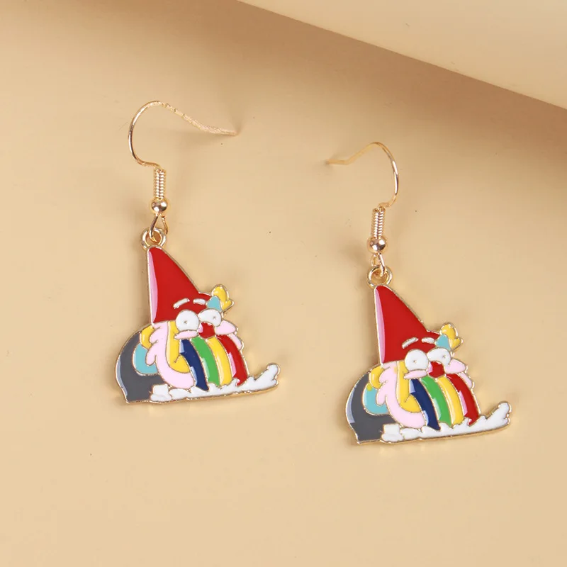 

Cartoon Rainbow Ear Hook Earrings