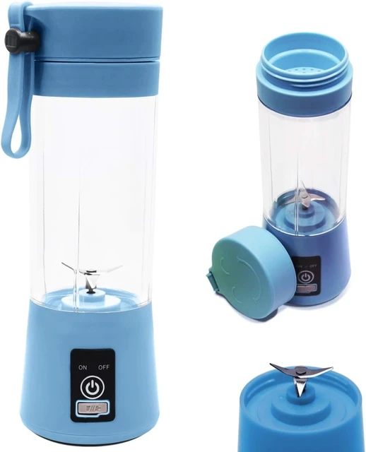 Liquidificador Portátil Shake Juice Cup + Cabo Usb, Cor Azul Blender  bottles Blender portable smoothie Licuadoras para cocina