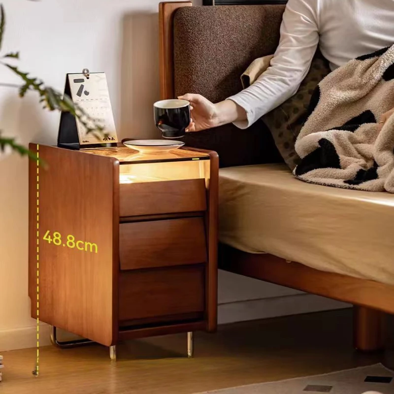 Bed Side Table Bedside Nightstands Wood Coffee Tables Cabinet Rooms Narrow Small Night Design Mesitas De Noche Closets Auxiliary