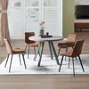 Dinner Chairs Set of 4, Kitchen Dining Room Chairs, Upholstered Dining Accent Side Chair in Faux Leather Cushion Seat, Chair 4