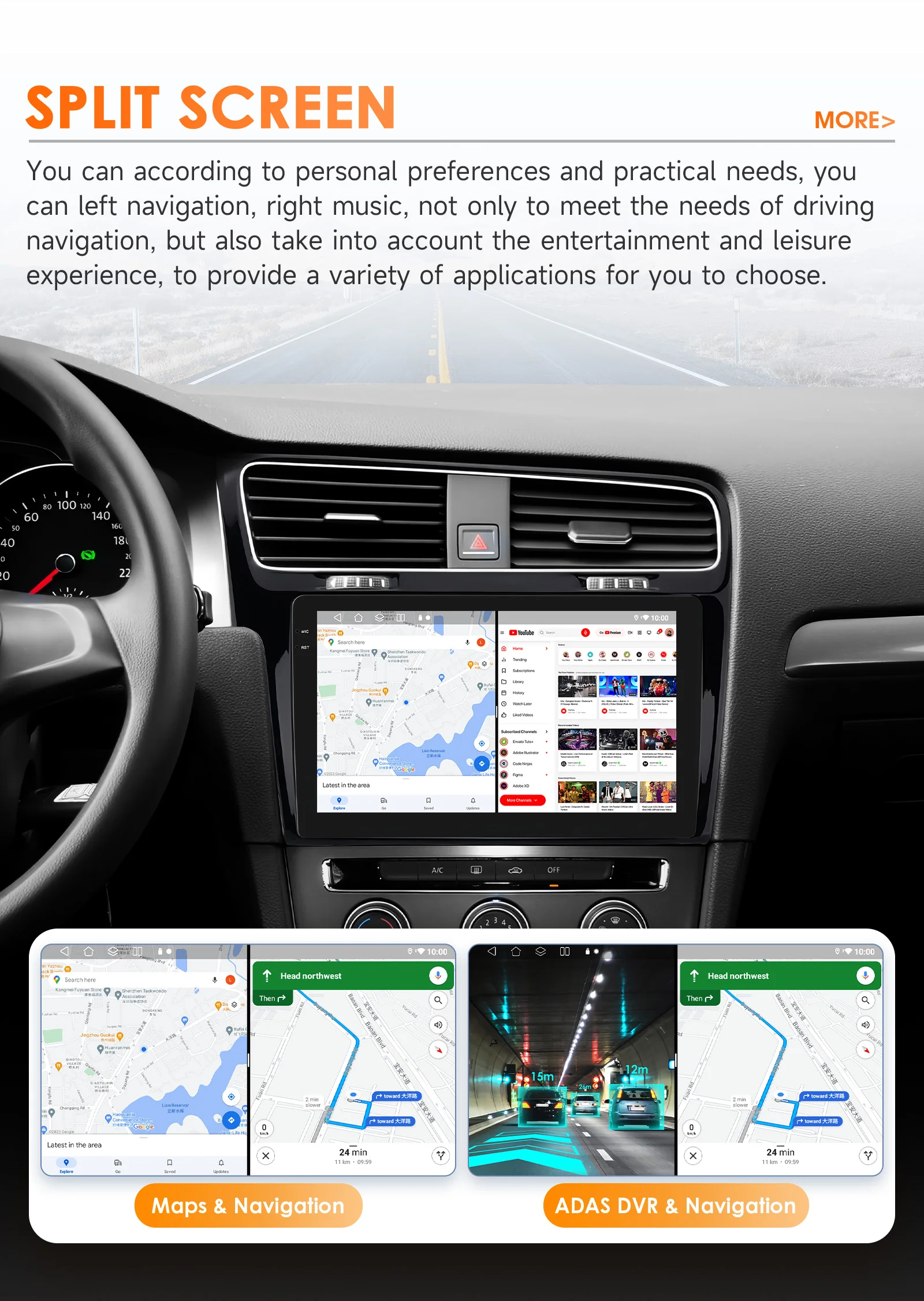 Android Auto Multimedia für VW Golf 7 2013-2017 Auto Radio Stereo 4G drahtlose Carplay WIFI GPS 8 core QS Intelligente Bildschirm Player – Detail 39