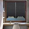 Simple Adhesive Window Shades Non-woven Fabric Pleated Zebra Blinds Roller Room Blackout Curtain For Bedroom Living Room Balcony 5