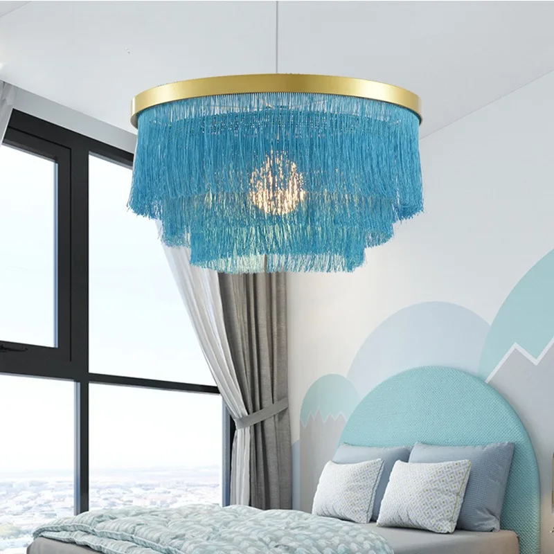 

Tassel Chandelier Post-modern Creative Personality Led Living Room Bedroom Dining Room Suspended Interior Decoration Girl Gift