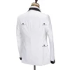 Cenne Des Graoom Men's Suit For Wedding Grooms White Tuxedo Black Shawl Lapel With 4 Button Front Fastening Slim Fit Party Prom 3