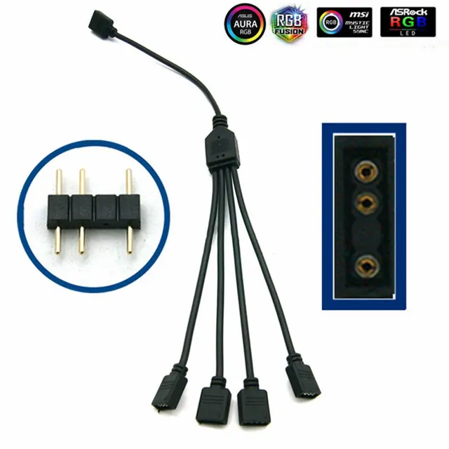 PC 조명 맞춤화를 위한 필수 액세서리: Angitu RGB ARGB SYNC LED 케이블