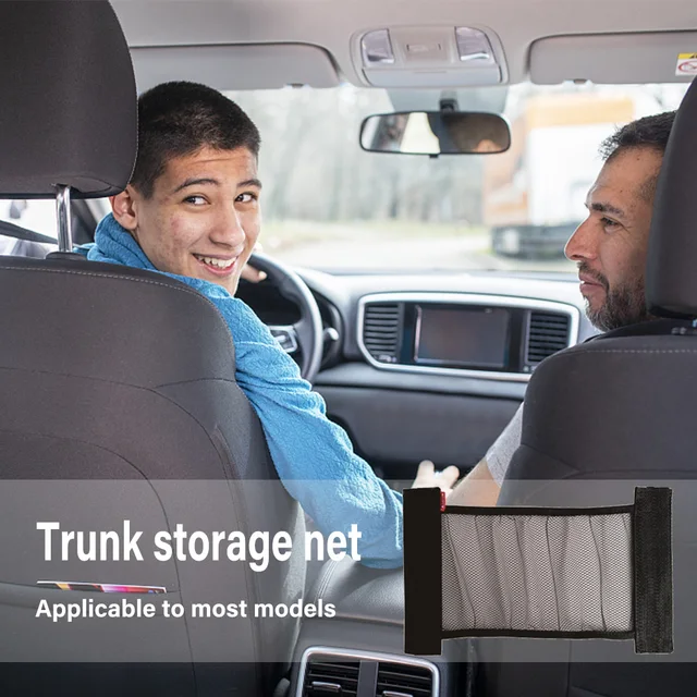 Car Back Rear Trunk Storage Net Seat Elastic String Net Auto Organizer Car Back Rear Trunk Organizer Net for Car Stowing Tidying 5