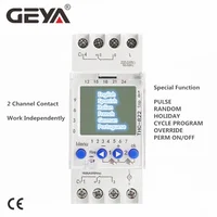 GEYA THC-822 Conversational Programmable Timer 2Channel Changeover Contacts Digital Timer Switch with Battery 16A 220V 110V 1