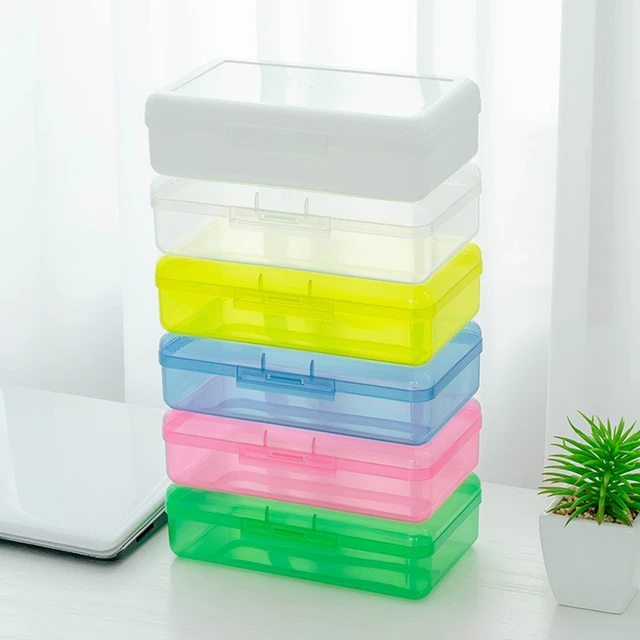 Clear Plastic Storage Box 2 Layers Pencil Case Organizer Container School  Supply