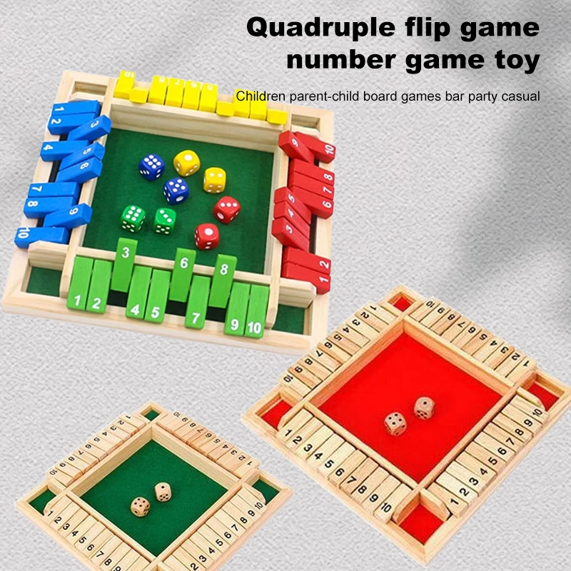 CPC CE Toys Four sided Flip Game Digital Game Toys Children's Parent Child Board Bar Party Leisure