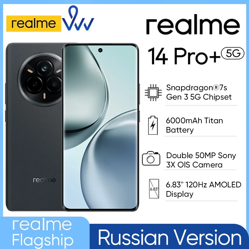 realme 14 Pro 6000mAh 50MPカメラ realme 14 Pro 5G Factory Unlocked Dual SIM 128GB Storage 8