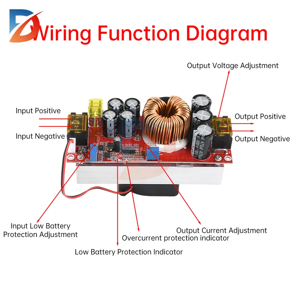 1200/1800W 40A DC DC Converter Boost In DC10-60V Out 12-83/90V Step-up Power Supply Module Overcurrent Protection Step Up Module - 13 1200/1800W 40A DC DC Converter Boost In DC10-60V Out 12-83/90V Step-up Power Supply Module Overcurrent Protection Step Up Module - 13