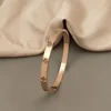 Classic Four Leaf Clover O Shape Stainless Steel Gold Plated Bracelet, High Quality Waterproof Jewelry, Wedding Party Jewelry 3