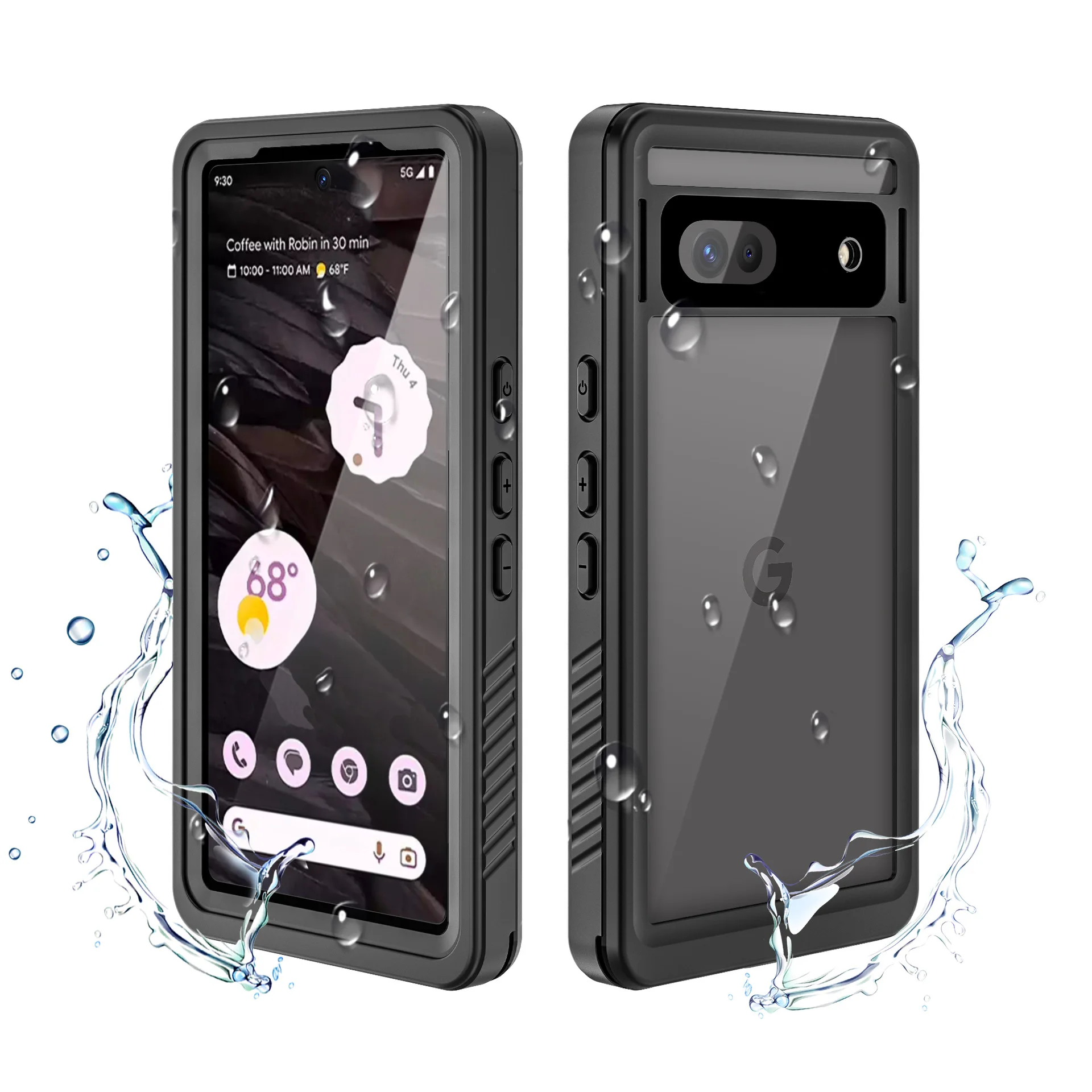 Ip68 Waterproof Phone Case For Google Pixel 8 7a 6 Pro 6a Diving Swim Outdoor Sports Anti-fall Dust-proof Tpu 360 Full Cover