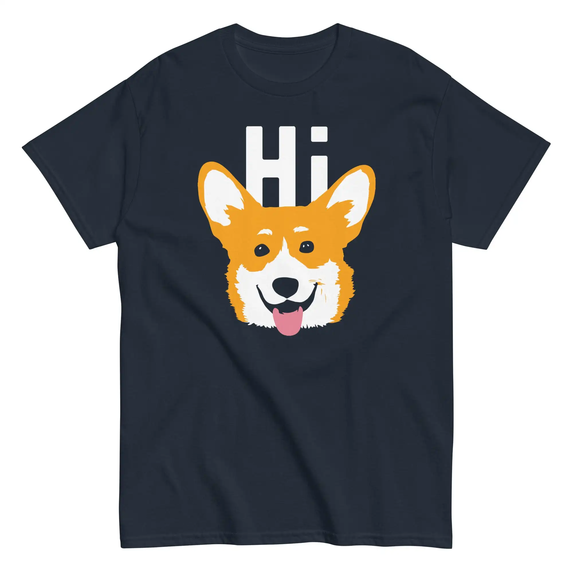 

Футболки Hi Corgi унисекс для мужчин и женщин, короткие летние футболки, повседневная хлопковая одежда, новое поступление