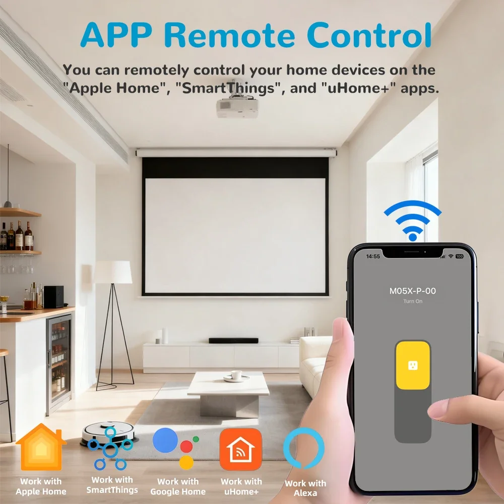 Matter Smart Plug CH|IS Siri Alexa Apple Home SmartThings Google Remote Voice Control Timer Energy-Saving Power Metering Socket - 4